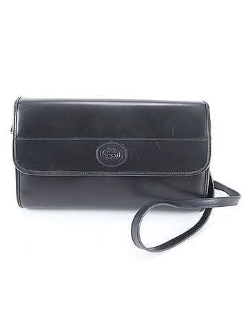 Gucci Excellent condition Gucci Interlocking G leather shoulder bag, black, brand name, women's. (view 1)