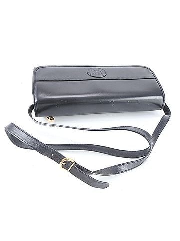 Gucci Excellent condition Gucci Interlocking G leather shoulder bag, black, brand name, women's. (view 2)