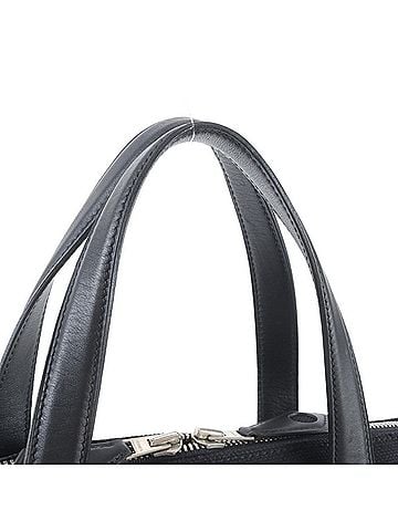 Hermès Excellent condition Hermes Sac Ybou MM leather and canvas tote bag/handbag/shoulder bag (?I stamp) for men. (view 2)