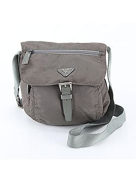 Prada Excellent condition Prada Tessuto nylon and leather shoulder bag with triangle logo for men. (view 1)
