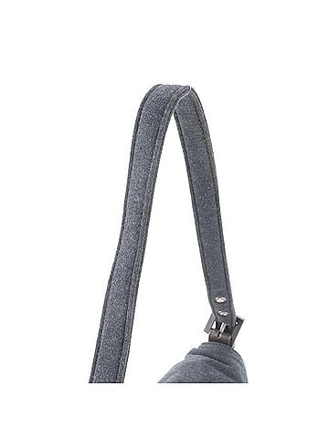 Fendi Mint condition Fendi Mamma Bucket FF leather and canvas shoulder bag/handbag in gray for women. (view 2)