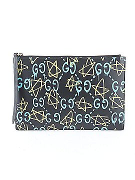 Gucci Excellent condition Gucci Ghost 445597 leather clutch handbag pouch in black for men. (view 1)