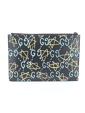 Gucci Excellent condition Gucci Ghost 445597 leather clutch handbag pouch in black for men. (view 2)