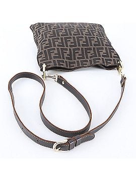 Fendi Excellent condition Fendi Zucca leather and nylon shoulder bag/messenger bag/tote bag for men. (view 2)