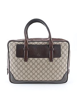 Gucci Excellent condition Gucci GG Supreme 101666 leather handbag/briefcase, brown, men's. (view 1)