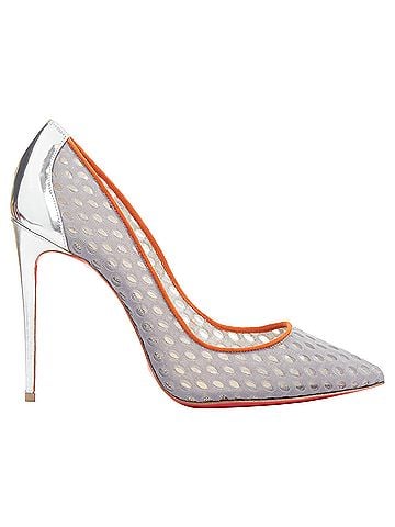 Christian Louboutin Christian Louboutin Follies Resille 100 Tis Alveo Pierre grey silver pump EU37.5 (view 1)