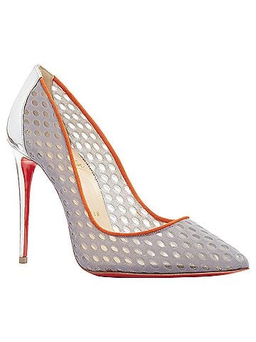 Christian Louboutin Christian Louboutin Follies Resille 100 Tis Alveo Pierre grey silver pump EU37.5 (view 2)