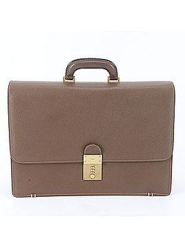Gucci Excellent condition, vintage Gucci leather handbag/briefcase, brown, brand name, men's. (view 1)