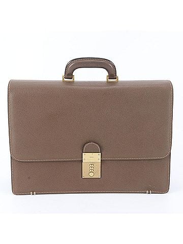 Gucci Excellent condition, vintage Gucci leather handbag/briefcase, brown, brand name, men's. (view 1)