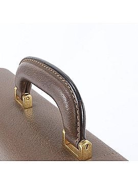Gucci Excellent condition, vintage Gucci leather handbag/briefcase, brown, brand name, men's. (view 2)