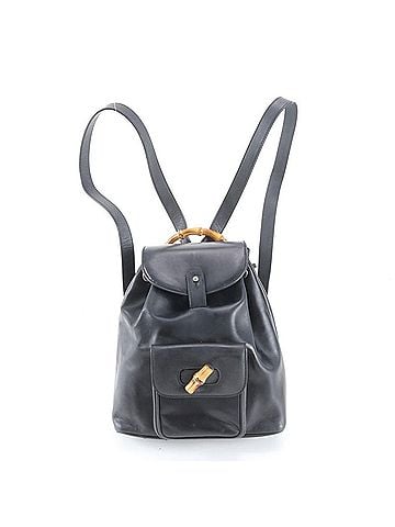 Gucci Excellent condition vintage old Gucci Bamboo 003-0030 leather backpack/shoulder bag/handbag for women. (view 1)