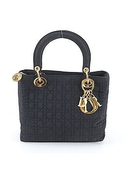 Christian Dior Excellent condition Christian Dior Cannage Lady leather handbag, black, brand name, women's. (view 1)