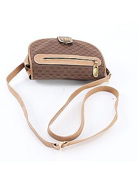 Gucci Excellent condition vintage Gucci Micro GG leather shoulder bag/crossbody bag in brown for women. (view 2)