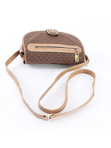 Gucci Excellent condition vintage Gucci Micro GG leather shoulder bag/crossbody bag in brown for women. (view 2)