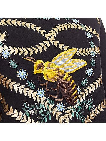 Gucci GUCCI black pink metallic foil Laminated Heart Bee applique sweatshirt S (view 2)