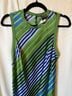 Scoop Stripes Blue Green Casual Dress Size M - photo 4