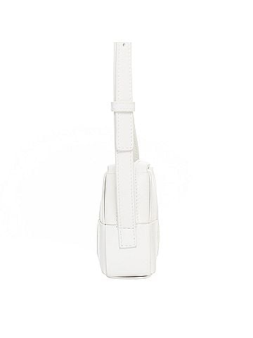 Bottega Veneta BOTTEGA VENETA Mini Cassette white lambskin Maxi Intrecciato crossbody bag (view 2)