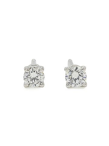 Tiffany & Co. TIFFANY&amp;Co. Tiffany Solitaire Diamond Stud Earrings, Pt950 Platinum, (view 2)