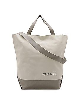 Chanel CHANEL Sport Line Tote Bag Shoulder Nylon Bicolor Ivory Light Gray (view 1)