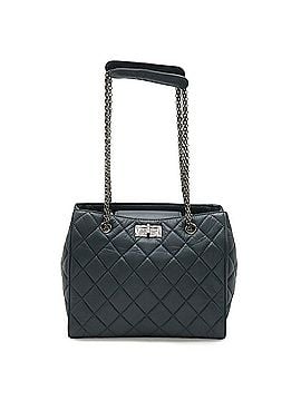 Chanel CHANEL 2.55 Matelassé Chain Shoulder Bag Tote Aged Calfskin Leather Blue (view 1)