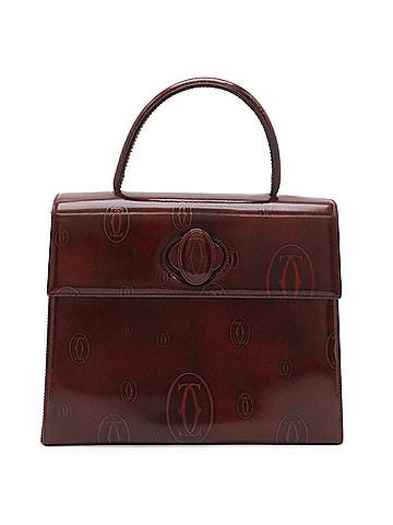 Cartier Cartier Happy Birthday Handbag, Flap Bag, Enamel Calfskin, Patent Leather, Bordeaux (view 2)