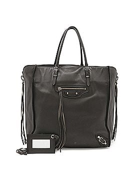Balenciaga BALENCIAGA Paper A5 Zip-Around Tote Bag Handbag Leather Gray 357330 (view 2)
