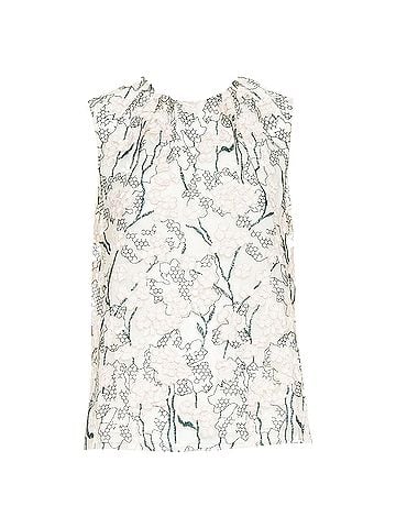Giambattista Valli GIAMBATTISTA VALLI pink metallic green floral embroidered treillage top IT40 XS (view 1)