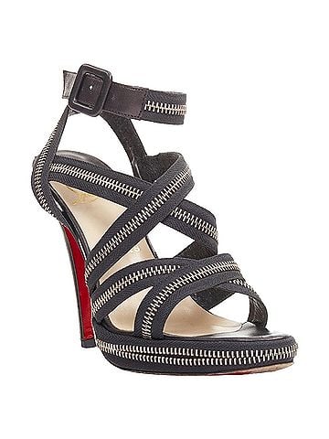 Christian Louboutin Christian Louboutin Rodita New Nastro Zip black zipper platform sandals EU37.5 (view 2)