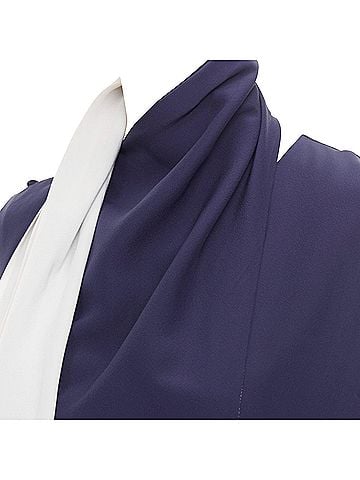 Céline OLD CELINE 2010 Phoebe Philo navy ivory double layer silk scarf dress FR38 M (view 2)
