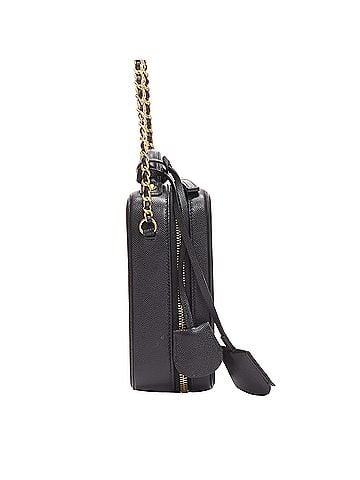 Chanel Chanel N/S Vanity Vertical black filigree gold CC logo small crossbody bag (view 2)