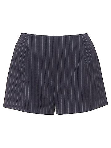 Alexander Wang Alexander Wang pinstripe logo waistband shorts (view 1)