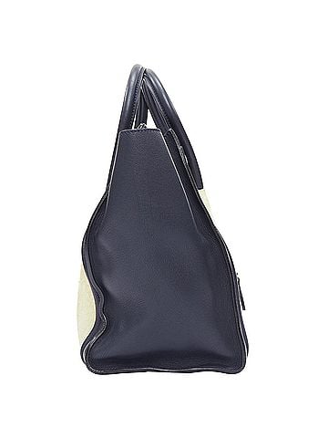 Céline Celine Phoebe Philo Medium Luggage cream black embossed tote bag (view 2)