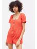 Urban Renewal 100% Linen Red Orange Romper Size XS - photo 5