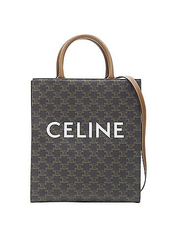 Céline Celine Hedi Slimane Triomphe Canvas brown monogram Vertical Cabas tote bag (view 1)