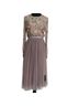 Needle & Thread 100% Nylon 100% Polyester 100% Polyester Floral Gray Casual Dress Size 6 - photo 4