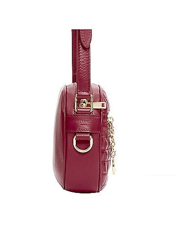 Céline Celine Hedi Slimane C Charm red quilted small crossbody camera bag (view 2)