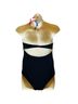 Op Stripes Black Red Blue One Piece Swimsuit Size XL - photo 2