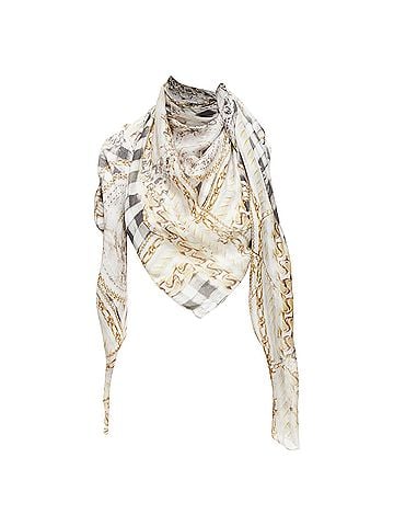Balmain Balmain modal cashmere chain check print scarf (view 1)