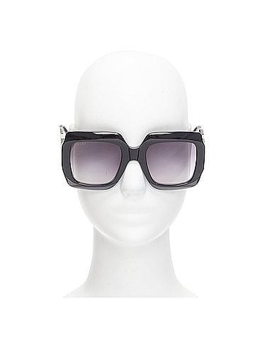 Gucci Gucci Alessandro Michele GG1022S black gold GG logo oversized sunglasses (view 2)