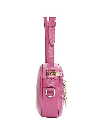 Céline Celine Hedi Slimane C Charm pink quilted small crossbody camera bag (view 2)