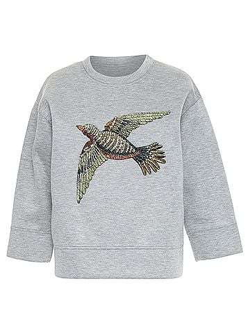 Gucci GUCCI 2015 grey neoprene crystal embroidered Swallow sweatshirt S (view 1)