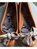 FURLA 100% Rubber Orange Flats Size 8 - photo 4