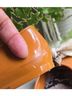 FURLA 100% Rubber Orange Flats Size 8 - photo 8