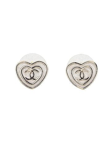 Chanel Chanel earrings, Coco Mark metal heart earrings B24S ABD346 CHANEL (view 1)