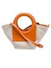 Hereu Orange Gray Leather Shoulder Bag One size - photo 1