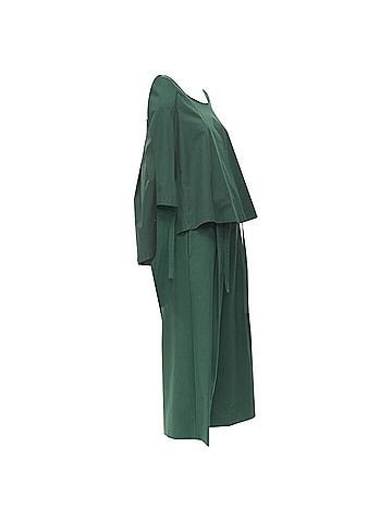 ROCHAS Rochas cotton blend back vest wide leg pants (view 1)