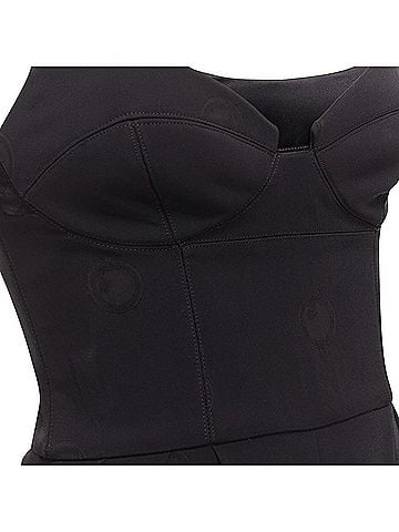 Brandon Maxwell Brandon Maxwell Dotted Print Silk Trimmed Corset Jumpsuit (view 2)
