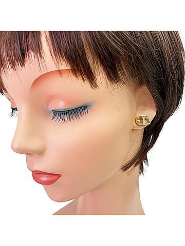 Hermès Hermes Chaine d'Ancre Earrings, 18K Yellow Gold, Women's. (view 2)