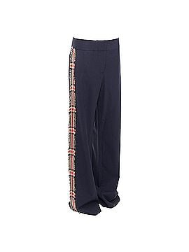 Monse Monse virgin wool blend plaid side trim wide trousers (view 1)