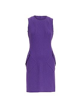 Versace VERSACE purple boucle wool Medusa button slant pocket dress IT38 XS (view 1)